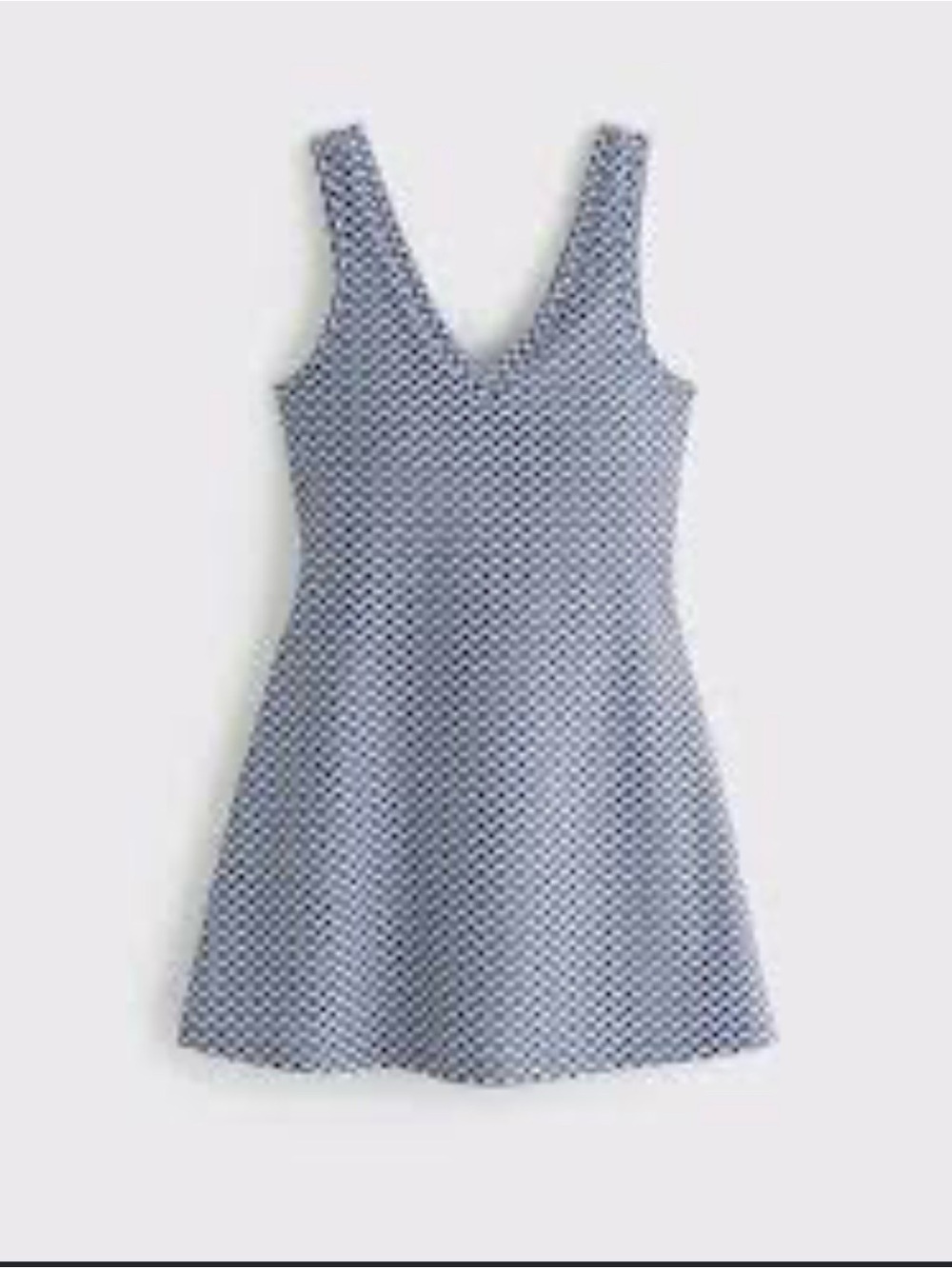 Abercrombie YPB Sleeveless V-Neck Textured Mini Dress - Blue